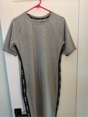 DKNY Sport Grey Tee with Black Logo Tape